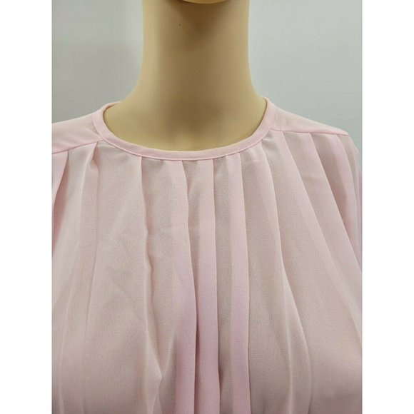 Vintage 60’s JC Penny Fashions Sheer Pink Pleated - Picture 7 of 8